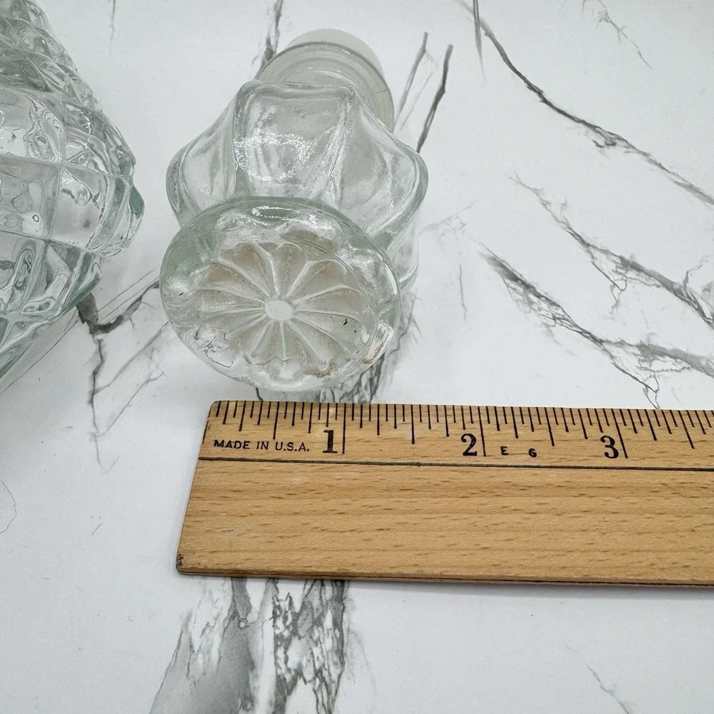 Vintage Anchor Hocking Wexford Clear Glass Decanter w Stopper MCM Barware